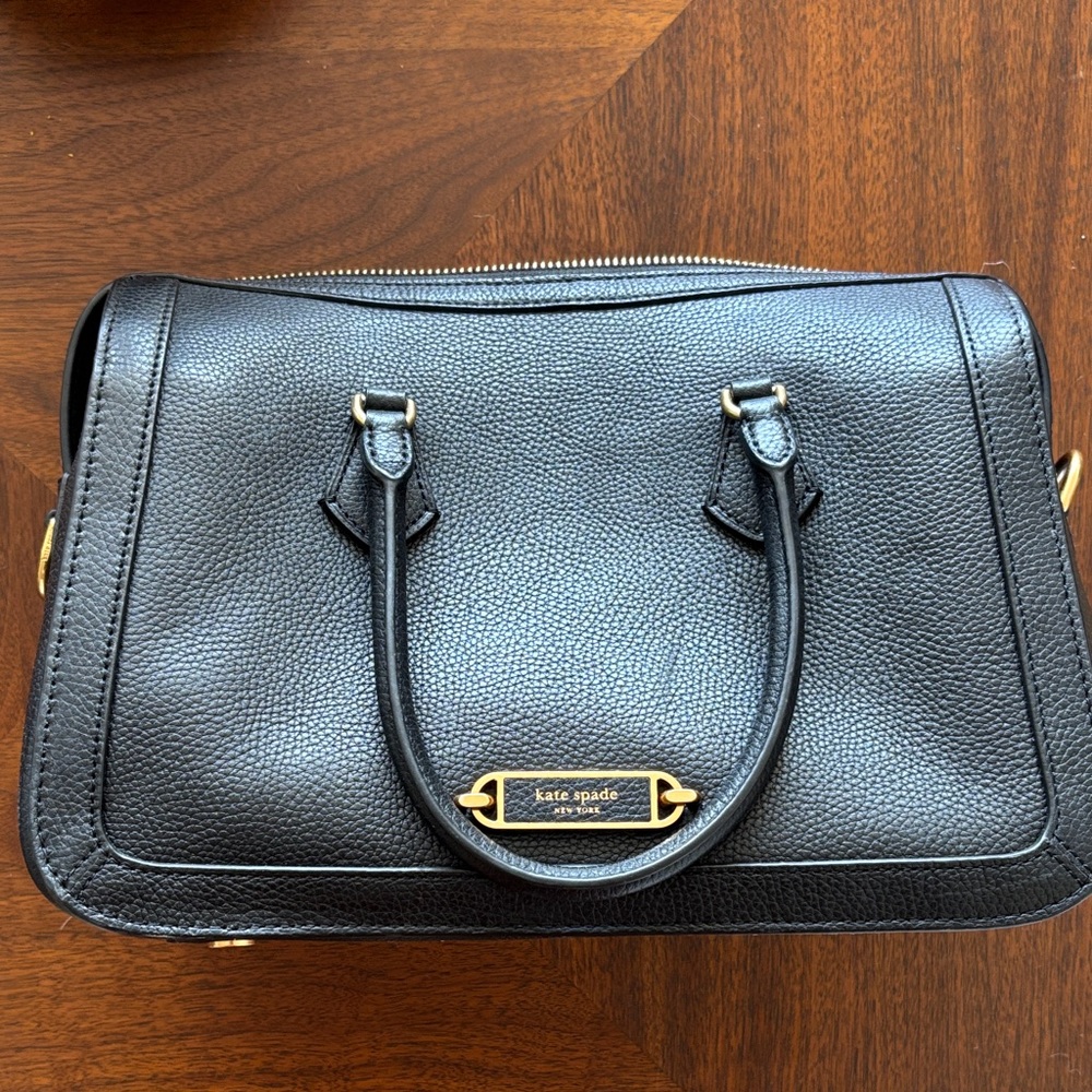 SOLD Kate Spade Black Pebbled Leather Satchel